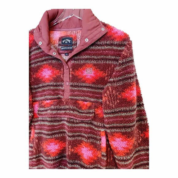 Billabong Adventure Collection Switchback Fleece Pullover Zipper Pockets Sz S - Picture 3 of 7